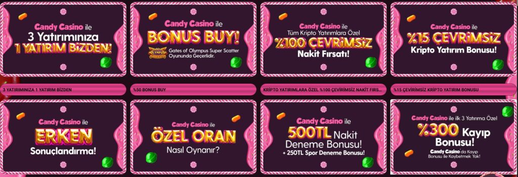 candycasino bonusları